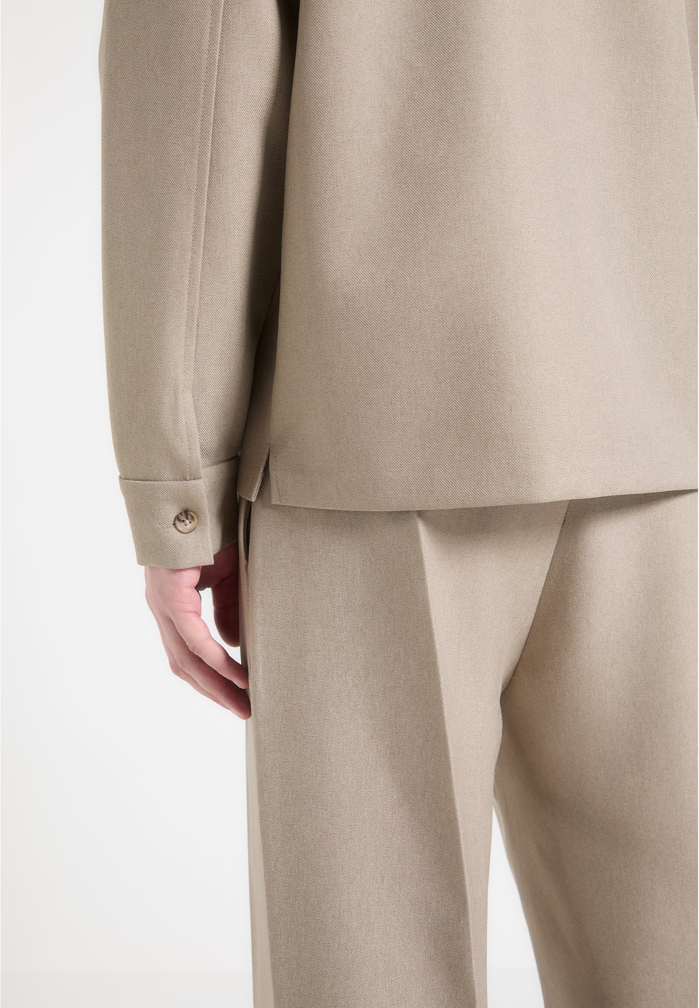 Maßgeschneidertes Überhemd - Beige