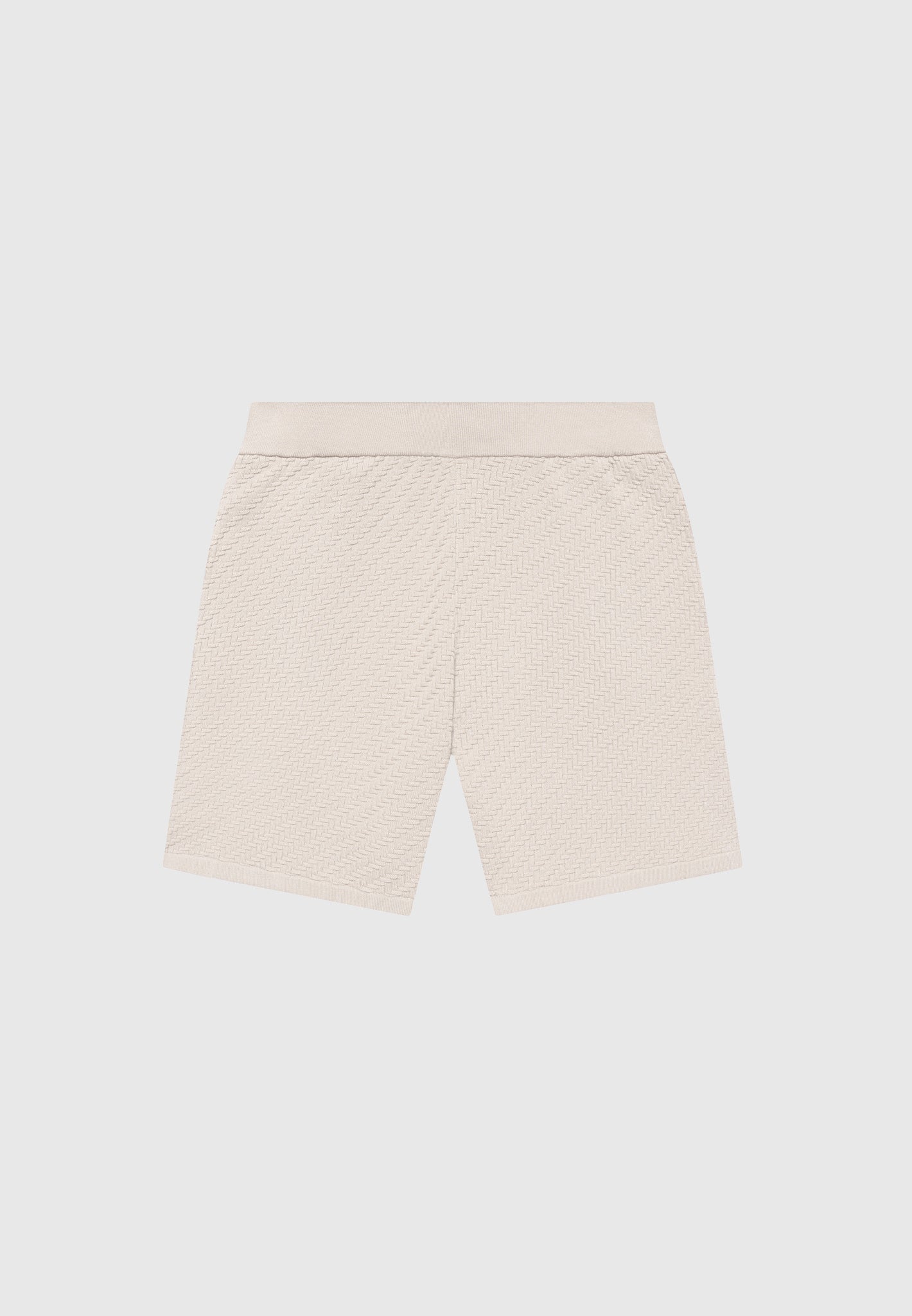 Herringbone Knit Shorts - Taupe