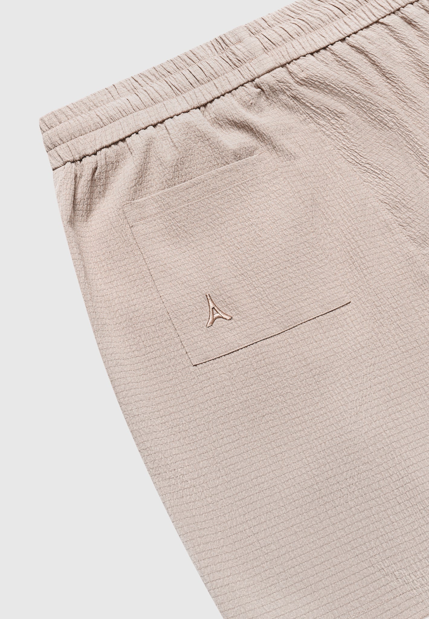 Seersucker Shorts - Taupe