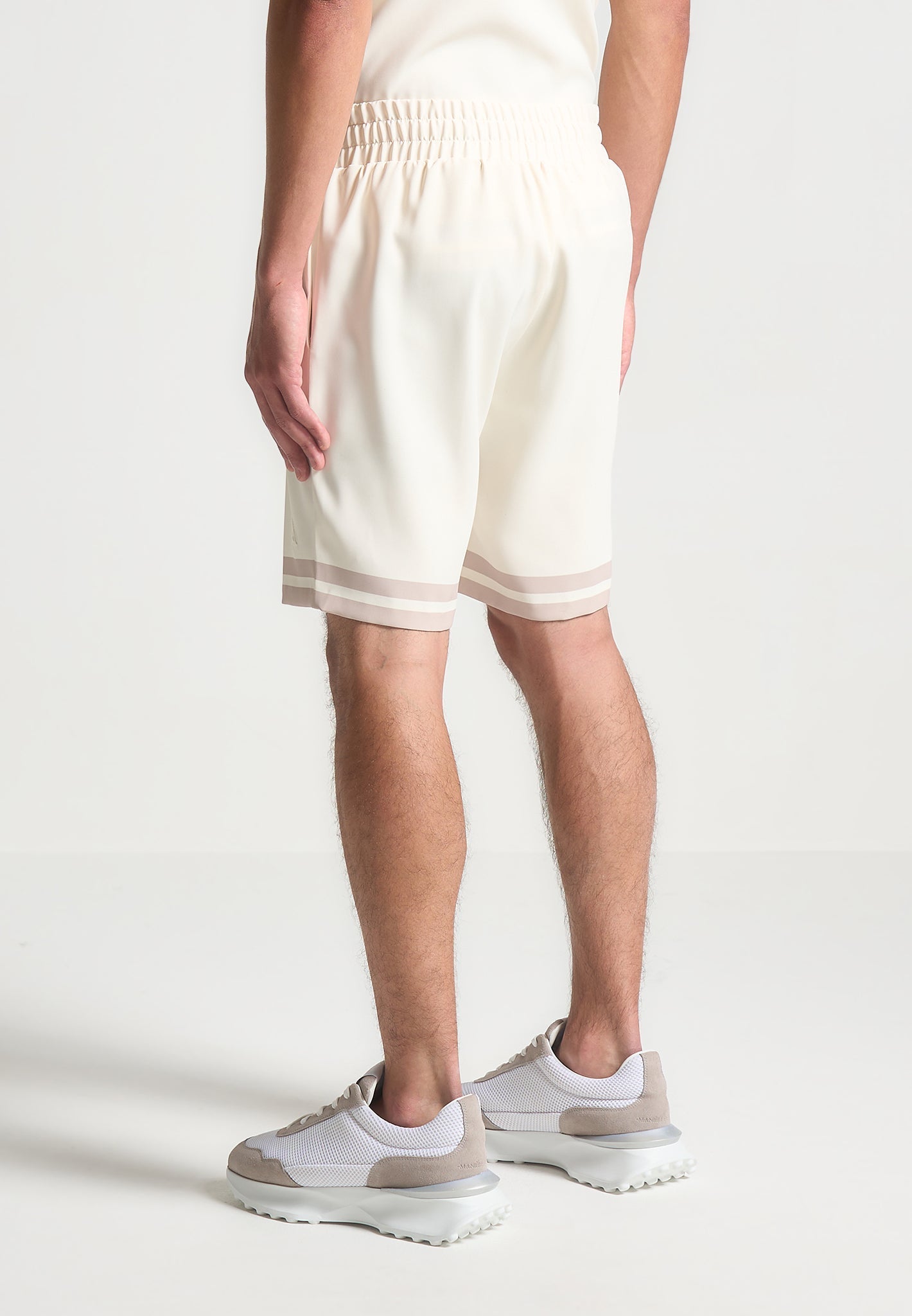 Floral Border Shorts - Cream